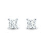 Lab Grown Diamond Stud Earrings with Princess-Cut Solitaires in 14K White Gold &#40;1 ct. tw.&#41; 