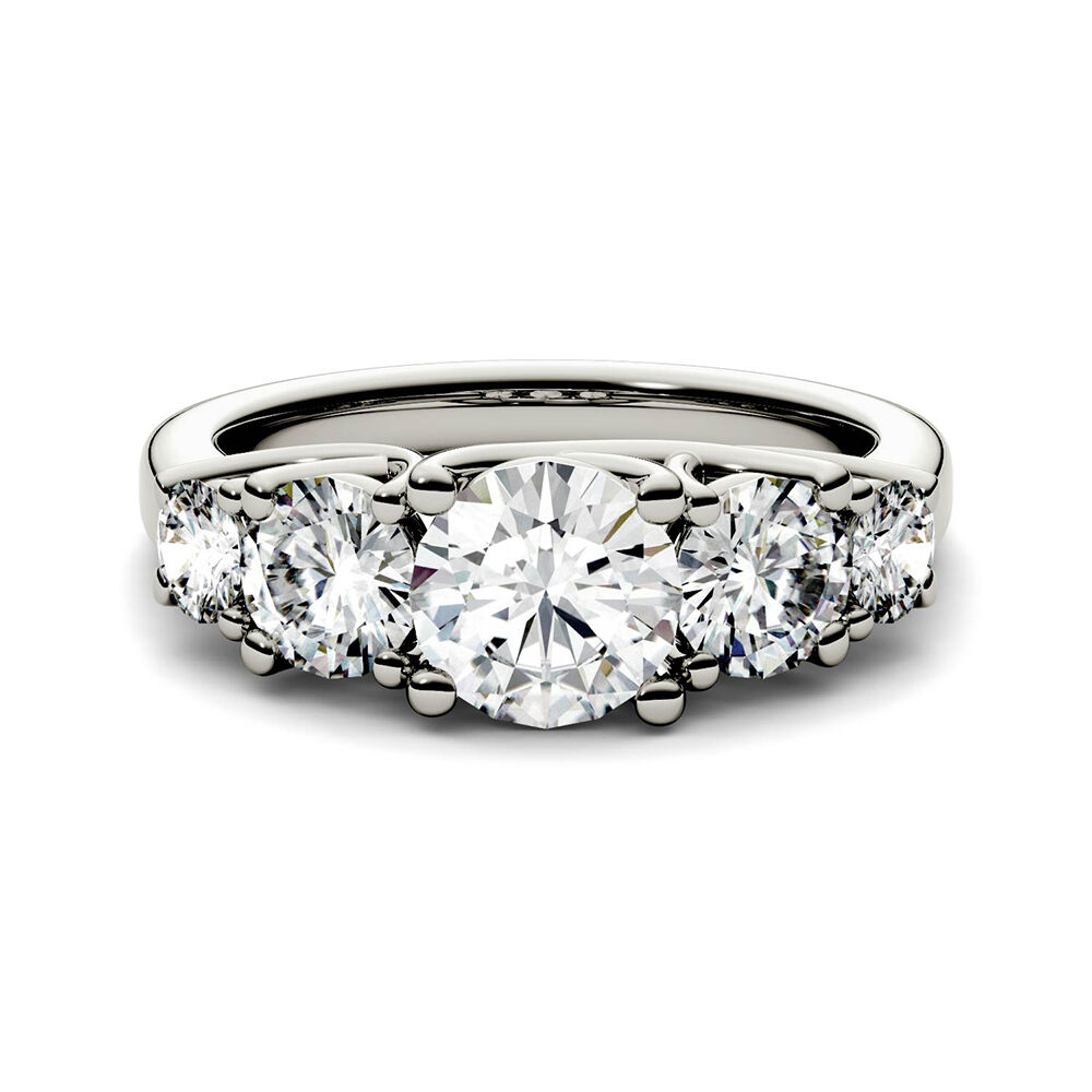 5 Stone Lab Diamond Ring | Ouros Jewels