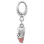Pink Baby Shoe Charm in Sterling Silver