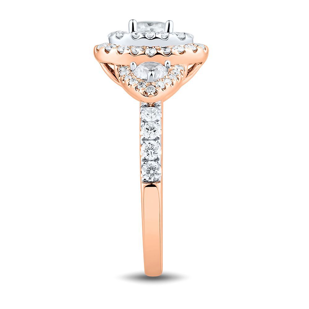 54ct (half carat) Pink Diamond Solitaire Engagement Ring in 14K Rose Gold