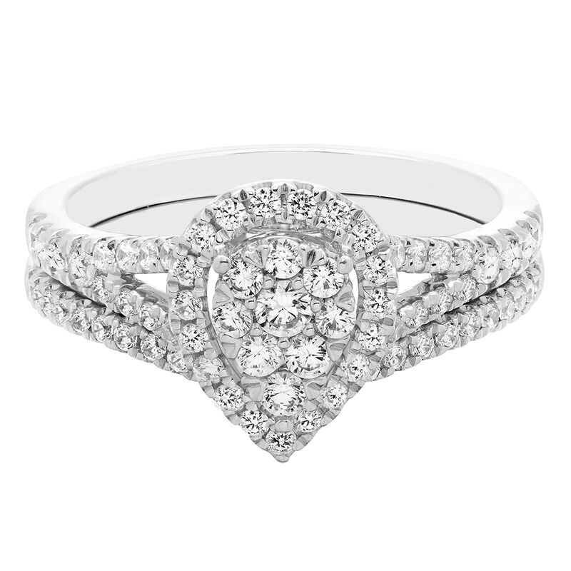 Diamond Bridal Set 1/3 carat tw 10K White Gold