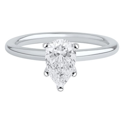 Lab Grown Diamond Pear-Shaped Solitaire Engagement Ring in 14k gold (1 ct.)