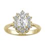 1 1/4 ct. tw. Moissanite Oval Ring in 14K Yellow Gold