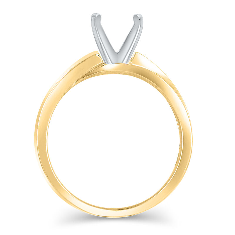 Open Single Twist Semi-Mount Engagement Ring in 14K Yellow Gold &#40;Setting Only&#41;
