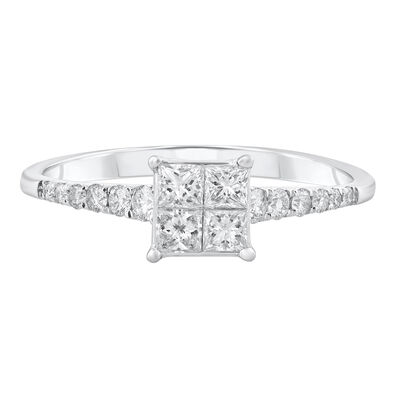 Diamond Engagement Ring in 10K White Gold (1/2 ct. tw.)