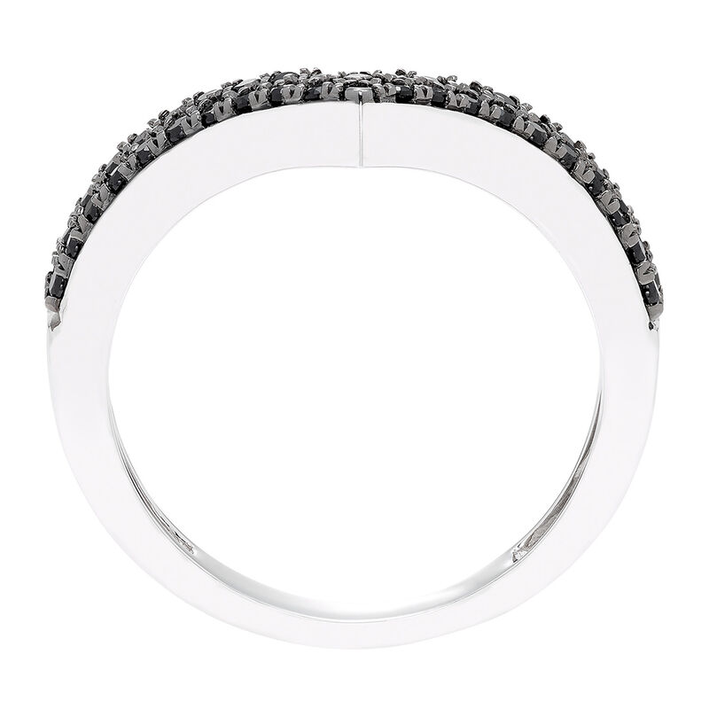 1/3 ct. tw. Black Diamond Chevron Ring in Sterling Silver
