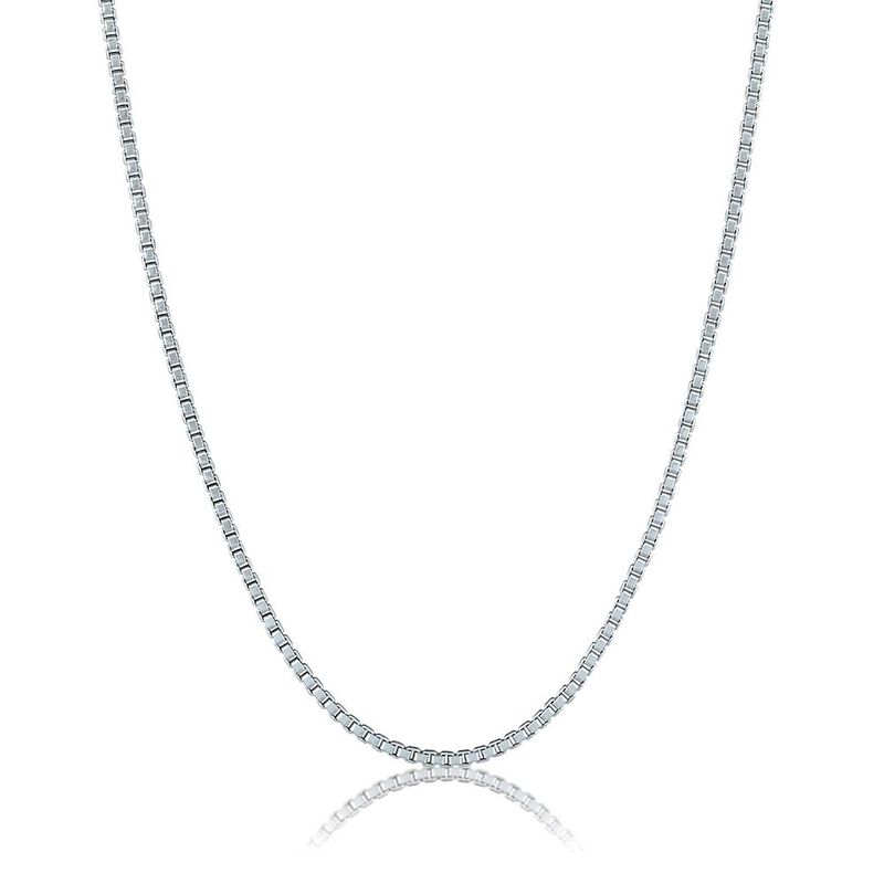 Box Chain in Sterling Silver, 24&quot;