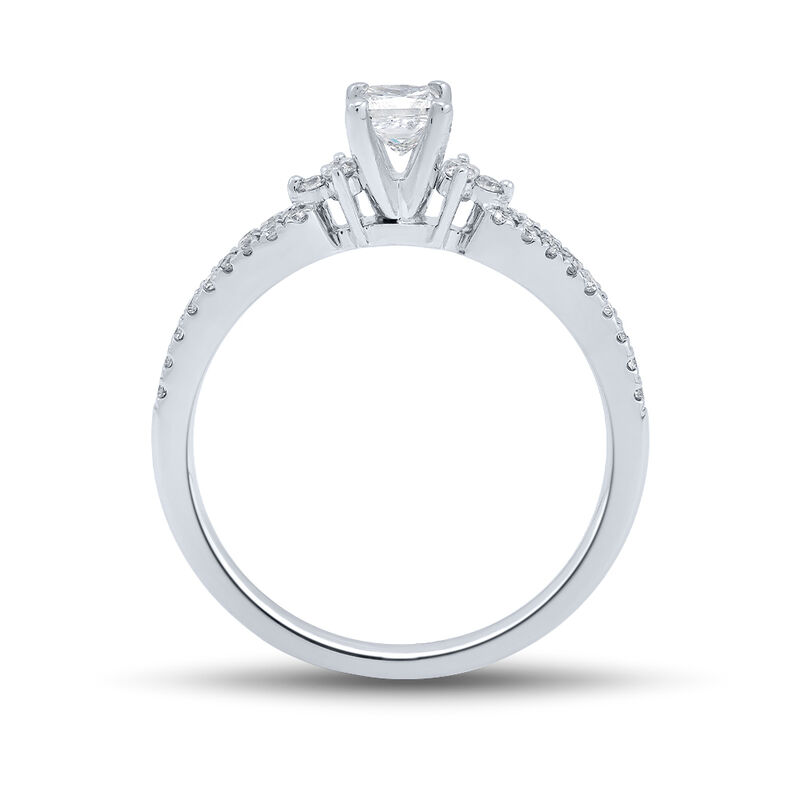 Princess-Cut Diamond Engagement Ring in 14K White Gold &#40;1/2 ct. tw.&#41;