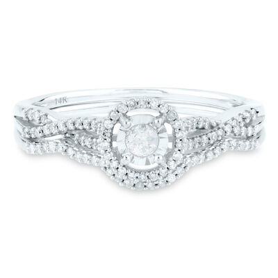 Diamond Engagement Ring Set in 14K White Gold (1/4 ct. tw.)