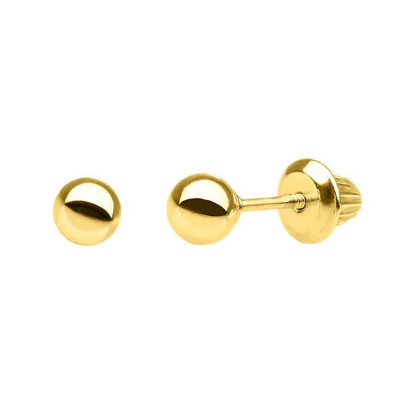 Children&#39;s Ball Stud Earrings in 14K Yellow Gold