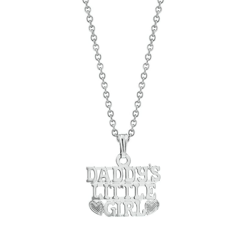 Children&#39;s &quot;Daddy&#39;s Little Girl&quot; Pendant in Sterling Silver