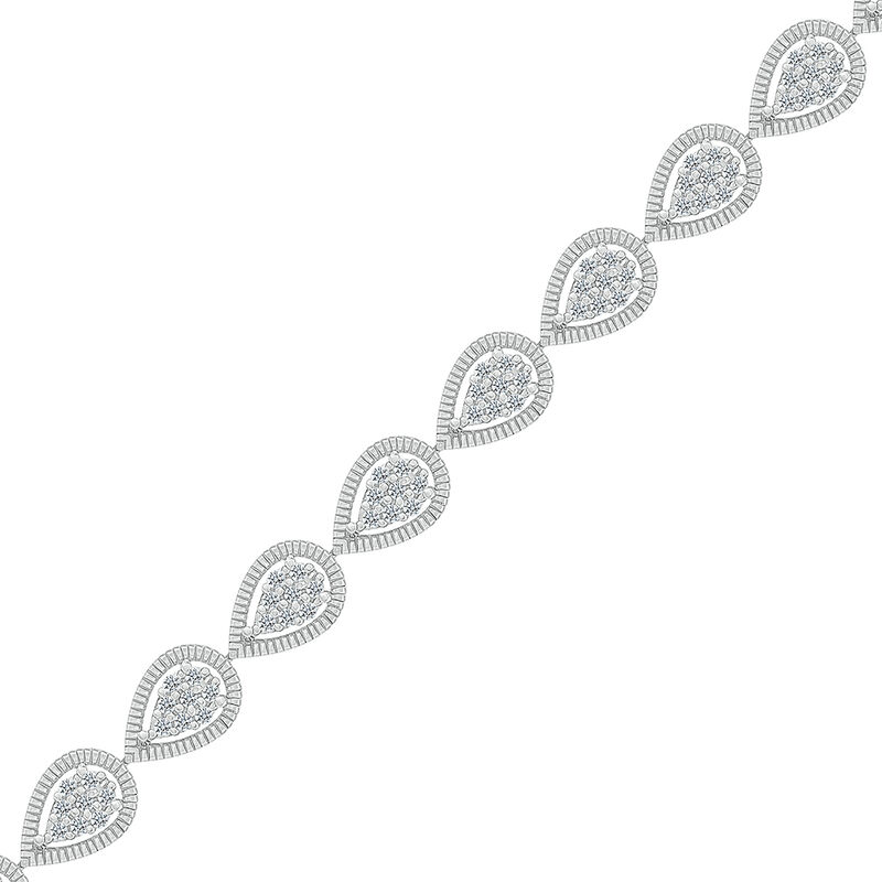 Pear-Shaped Diamond Bracelet in 10K White Gold &#40;1 ct. tw.&#41;