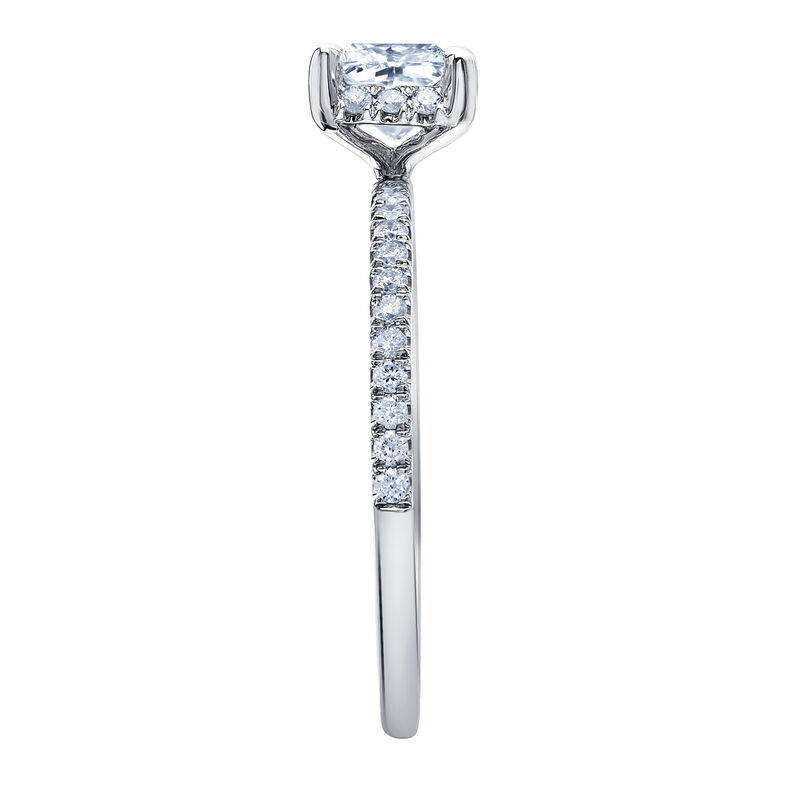 Princess-Cut Diamond Halo Engagement Ring in 14K White Gold &#40;1 ct. tw.&#41;