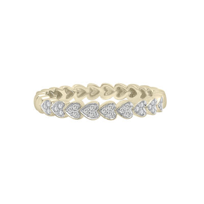Diamond Multi-Heart Ring in 14K Yellow Gold (1/10 ct. tw.)