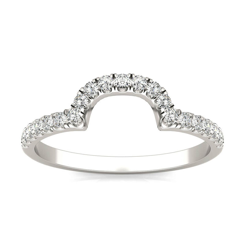 Moissanite Contour Band in 14K White Gold &#40;1/5 ct. tw.&#41;