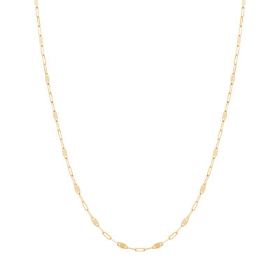 Mirror Chain Necklace in 14K Yellow Gold, 18”