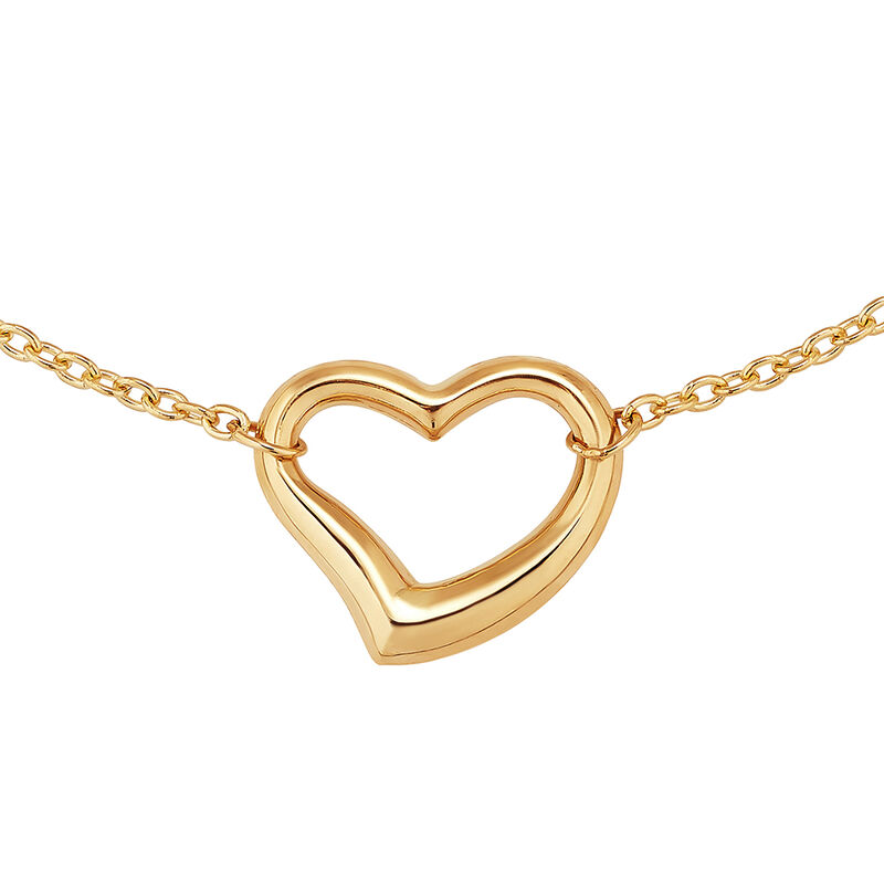 Open Heart Bracelet in 14K Yellow Gold
