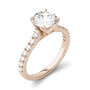 Hearts &amp; Arrows Moissanite Ring in 14K Rose Gold &#40;1 3/4 ct. tw.&#41;
