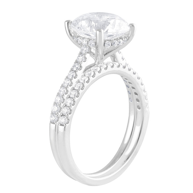 Lab Grown Diamond Wedding Set in 14K White Gold &#40;3 &frac12; ct. tw.&#41;