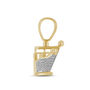 Men&rsquo;s Diamond Crown Charm in 10K Yellow Gold &#40;1/4 ct. tw.&#41;
