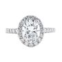 Moissanite Oval Engagement Ring in 14K White Gold &#40;2 3/4 ct. tw.&#41;