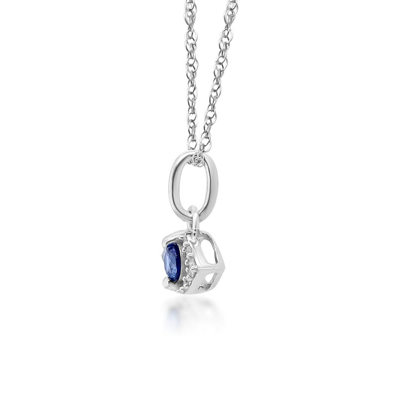 Evil Eye Pendant with Diamond Accents in 10K White Gold