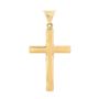 Men&#39;s Polished Cross Charm in 14K Yellow Gold