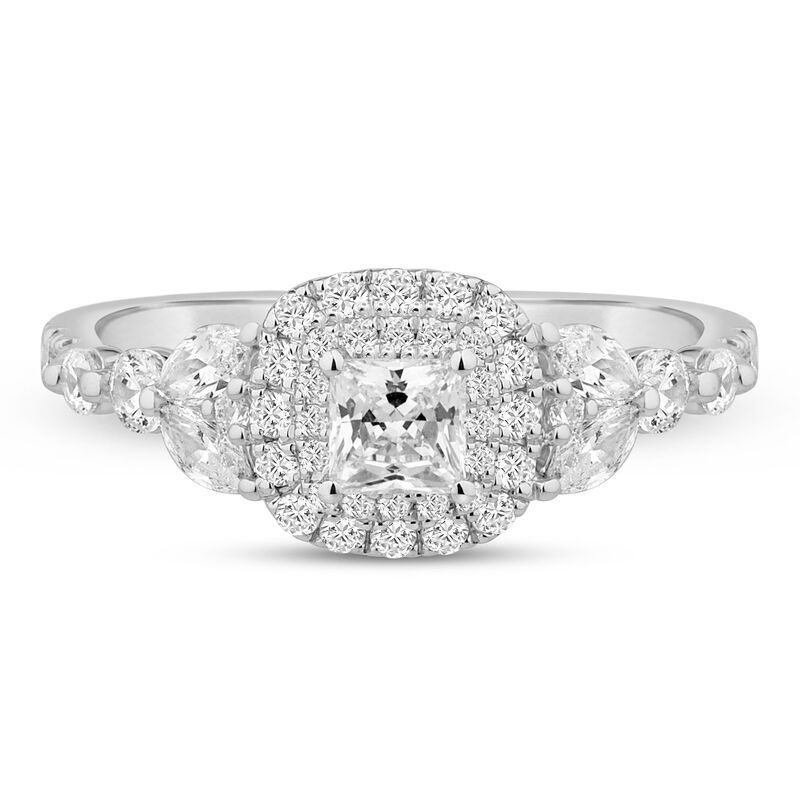 1 ct. tw. Diamond Double Halo Princess-Cut Engagement Ring