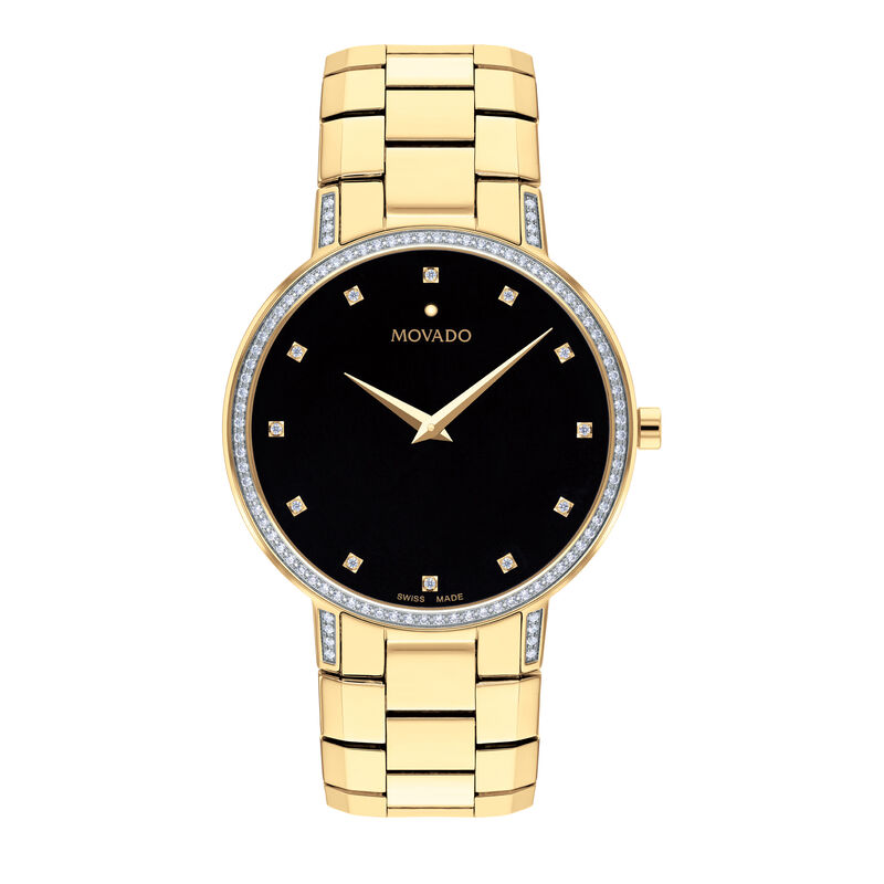 Men&#39;s Faceto Watch in Yellow Gold-Tone Stainless Steel, 39MM