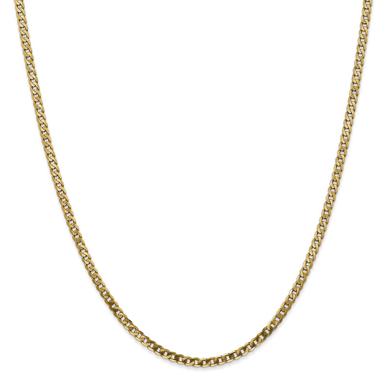 Beveled Curb Chain in 14K Yellow Gold, 24&quot;