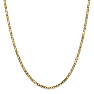 Beveled Curb Chain in 14K Yellow Gold, 24