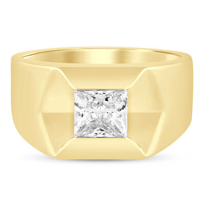 Men's Lab Grown Diamond Ring in 10K Yellow Gold (1 1/2 ct. tw.)