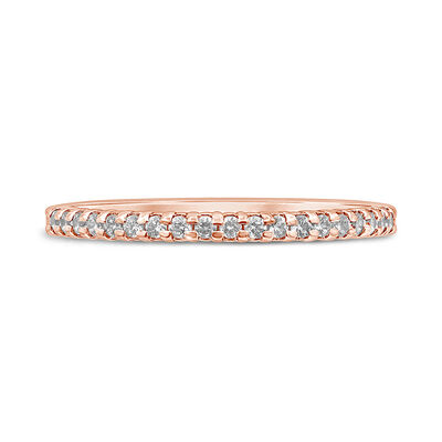 Lab Grown Diamond Anniversary Band in 10k Rose Gold (1/7 ct. tw.)