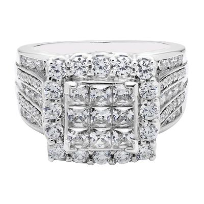 2 1/2 ct. tw. Multi-Diamond Engagement Ring in 10K White Gold