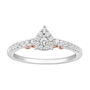Ariel Diamond Engagement Ring with Pear Shape in 10K White &amp; Rose Gold &#40;1/3 ct. tw.&#41;