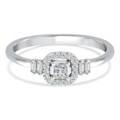 Princess-Cut Diamond Promise Ring in 10K White Gold (1/5 ct. tw.)