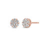 1/2 ct. tw. Diamond Flower Stud Earrings in 10K Rose Gold