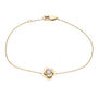Diamond Flower Bracelet in 14K Yellow Gold &#40;1/10 ct. tw.&#41;