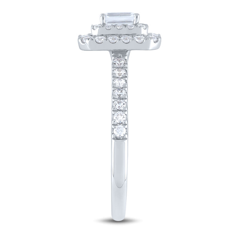 Helzberg Signature EmeraldCut Halo Engagement Ring