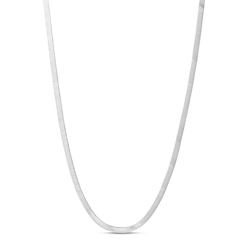 Herringbone Chain Necklace in Sterling Silver, 3mm, 18&quot;