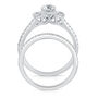 Lab Grown Diamond Three-Stone Engagement Set in 10K White Gold &#40;1 ct. tw.&#41;