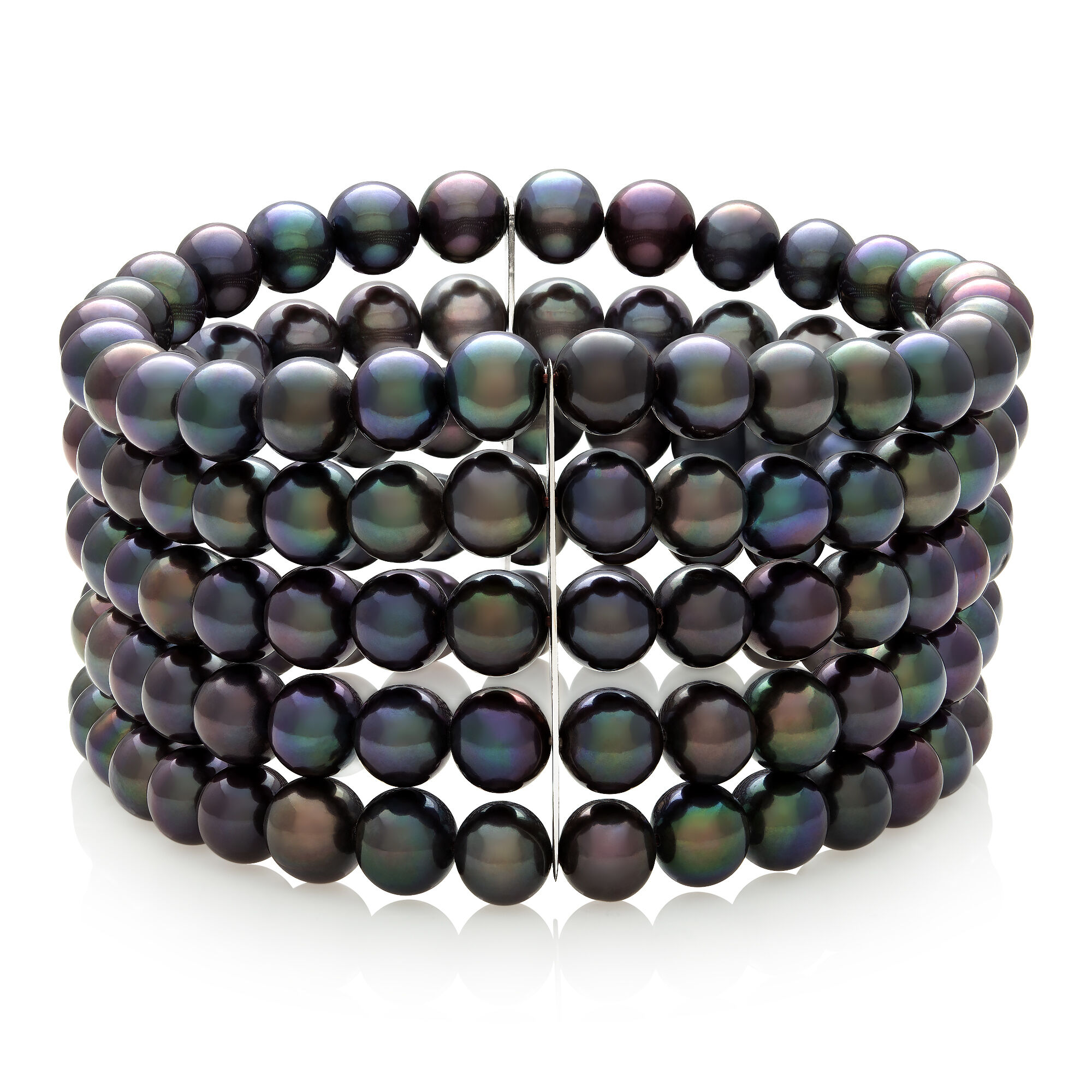 Sterling Silver Cultured Black Freshwater Pearl Bracelet 67628:101:P –  Christopher William Jewelers