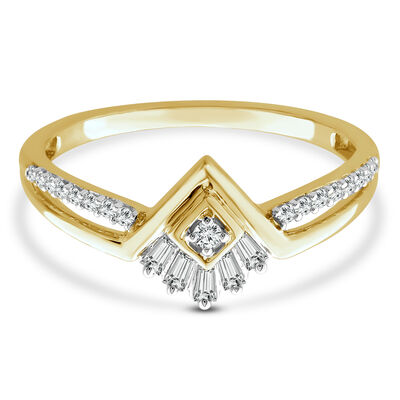 Diamond Ring in 10K Yellow Gold (1/5 ct. tw.)