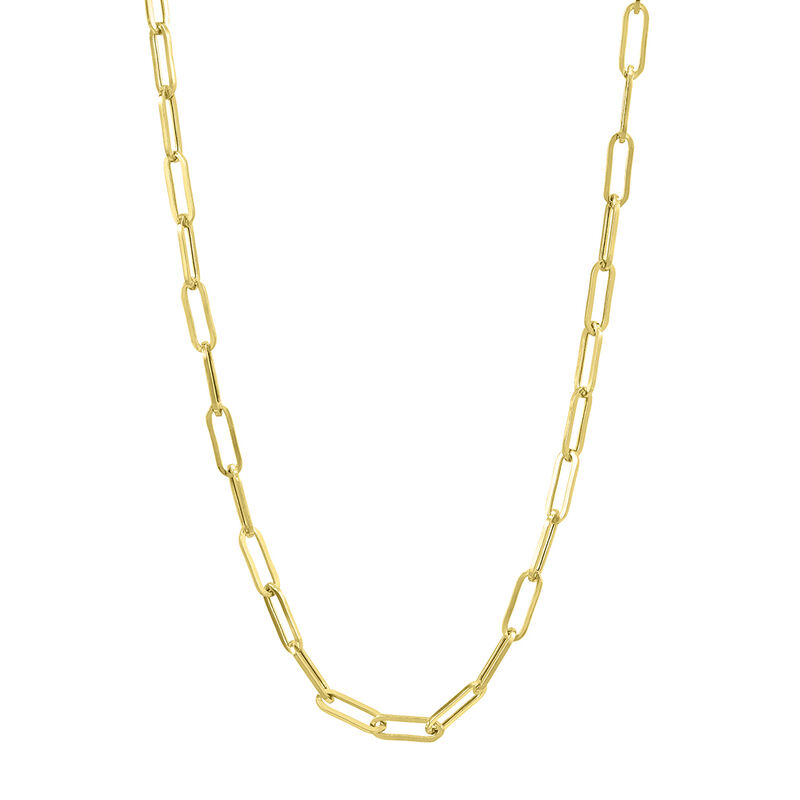 Paperclip Chain Necklace in 14K Yellow Gold, 3.15mm, 18&quot;