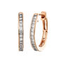 1/10 ct. tw. Diamond Hoop Earrings in 10K Rose Gold