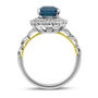 Olivia London Blue Topaz &amp; Diamond Engagement Ring in 14K gold &#40;7/8 ct. tw.&#41;