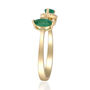 Emerald and Diamond Accent Ring in 10K Yellow Gold