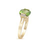 Peridot and Diamond Accent Ring in 10K Yellow Gold