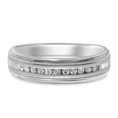 Men's 1/5 ct. tw. Diamond Band in Sterling Silver