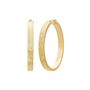 Diamond Cut Rectangular Hoop Earrings in 14K Yellow Gold
